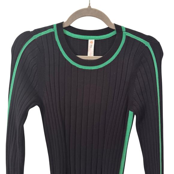 Anthropologie Daily Practice Long-Sleeve Sporty Sweater Midi Dress Navy Sz S - Picture 5 of 10